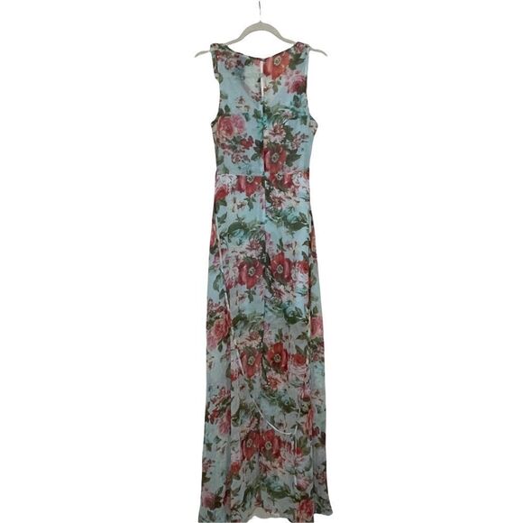 Teeze Me Mint Floral Maxi Dress - 3/4 - Picture 2 of 3